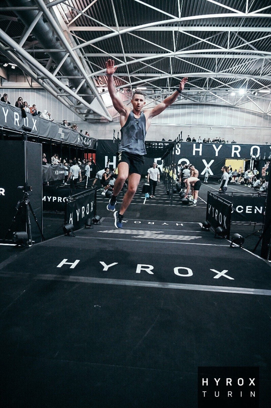Michael Krause im Wettkampf, HYROX Turin 2026